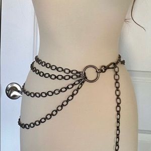 Free People Silver Chain Waist/Hip Belt